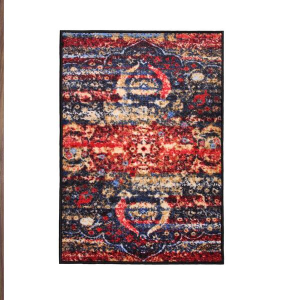 Oswell MultiColored 2 ft. x 3 ft. Bohemian Medallion Nylon Area Rug 2x3RUGOSWELLMC The Home