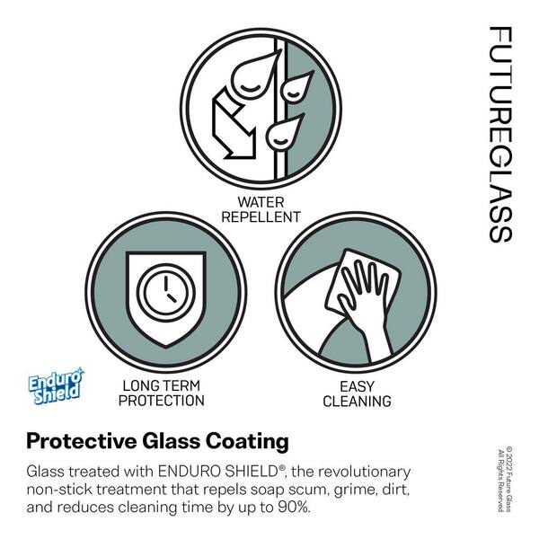 Glass Warehouse Vela 18 in. W x 78 in. H Single Fixed Panel Frameless