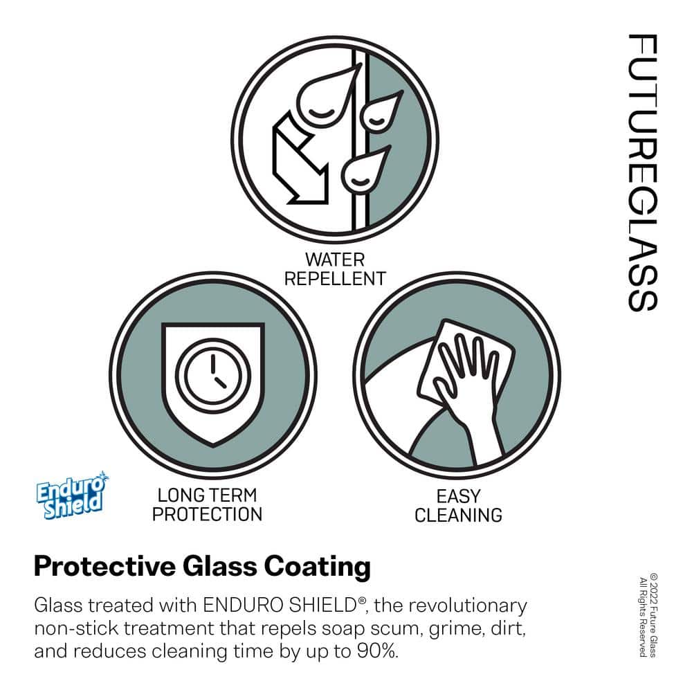 Umbra 47 in. x 78 in. Frameless Clear Tempered Glass Pivot Shower Door