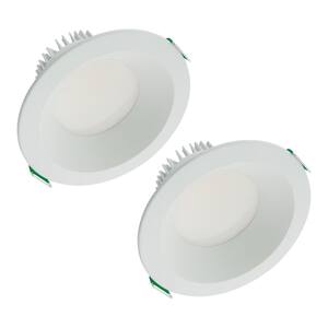 8 in. Selectable CCT Canless Integrated LED White Recessed Light Retrofit Round Surface Mount Trim Module (2-Pack)