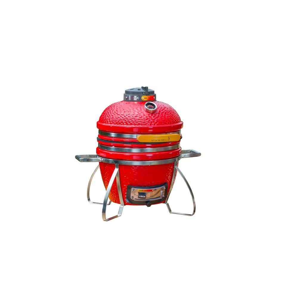 Cadet Kamado Charcoal Grill in Red