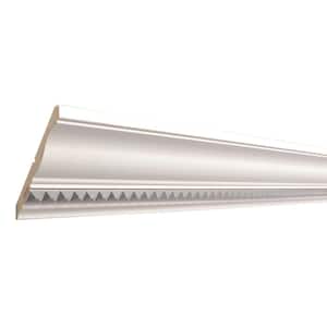 Haute Silver Pyramid 1/2 in. x 4-1/2 in. x 96 in. Primed Wood Crown Moulding