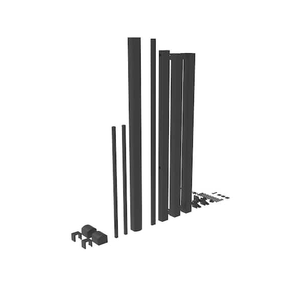 Al13 Home Railing 32.5 in. Black Aluminum Sand Gate Kit