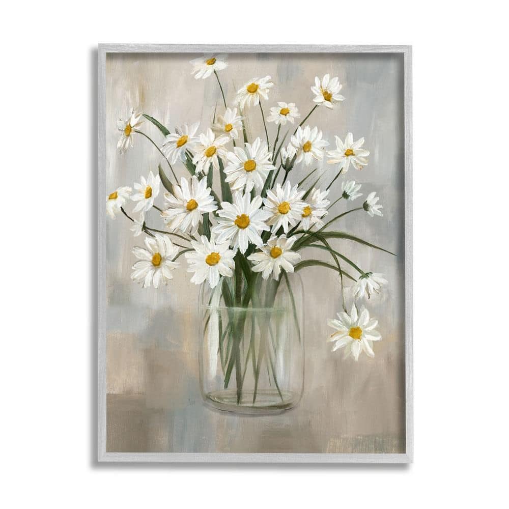 The Stupell Home Decor Collection Depot Nan x Framed 20 - Pattern by Print Home Potted in. Bloom Nature 16 Art in. The Bouquet Abstract Daisy Flowers ak-177_gff_16x20