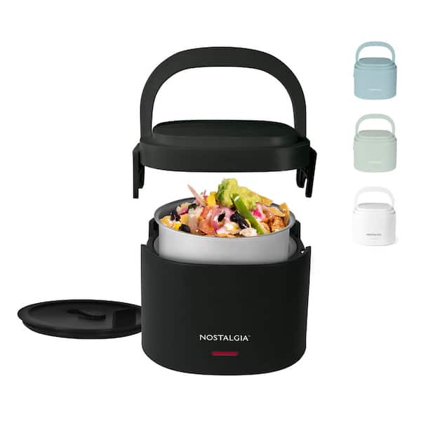 Black 20 oz. Portable Heated Lunch Box