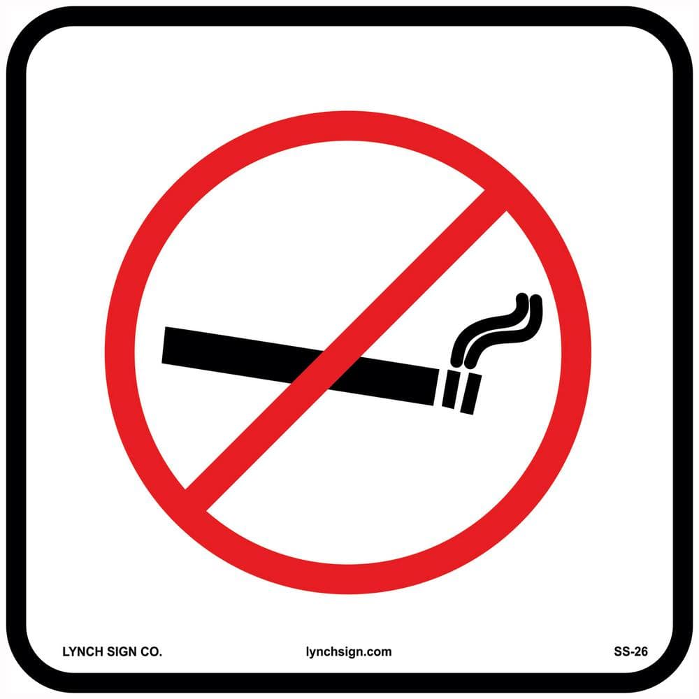 12 in. x 12 in. No Smoking Sign Printed on More Durable, Thicker, Longer Lasting Styrene Plastic price history on PriceWatchPro