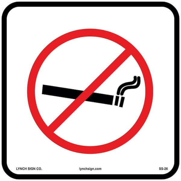 Lynch Sign 12 in. x 12 in. No Smoking Sign Printed on More Durable, Thicker, Longer Lasting Styrene Plastic