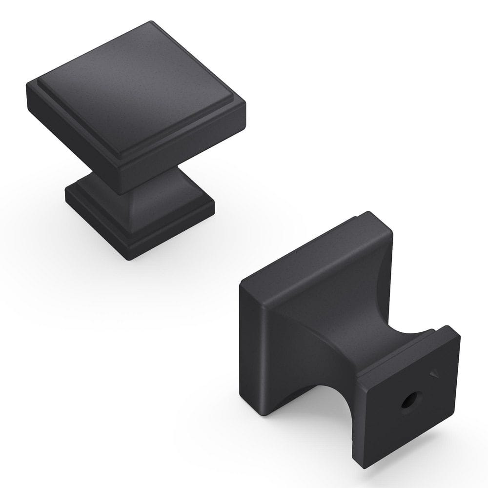 Brownstone Collection Knob 1.13 Inch x 1.13 Inch Matte Black Finish Square Cabinet Knob price history on PriceWatchPro