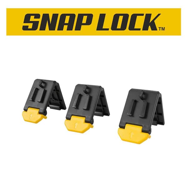 Snap Lock Hubs Attachments for All Snap Lock Tool Pouches, Compatible with Snap Lock Wall Organizer (3 Piece)