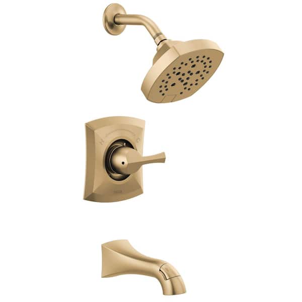 Delta Pierce Single-Handle 5-Spray Tub and Shower Faucet in Champagne Bronze (Valve Included)