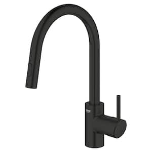 Concetto Single-Handle Pull-Out Sprayer Kitchen Faucet 1.75 GPM in Matte Black
