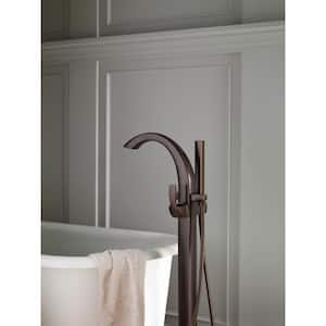 Voss Single-Handle Floor-Mount Roman Tub Faucet Tub Filler in Oil-Rubbed Bronze (Valve Not Included)