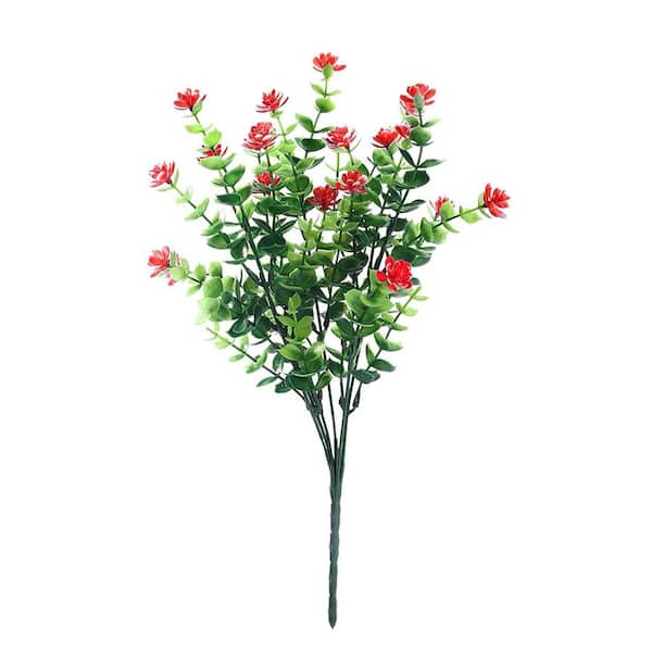 Unbranded 15 in. Red Indoor/Outdoor Artificial Lavender Flower