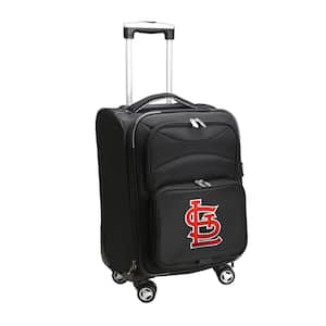 MLB St Louis Cardinals 21 in. Black Carry-On Spinner Softside Suitcase