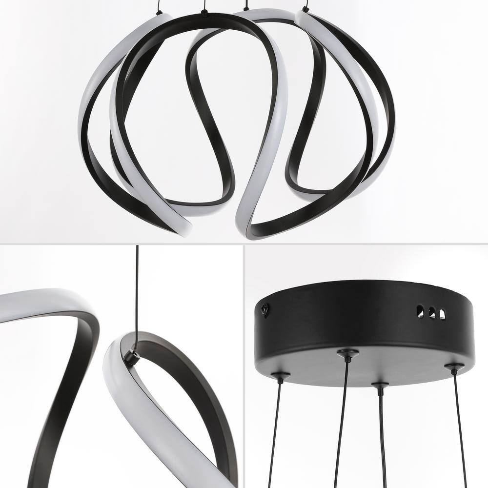 Euphoria 18.5" Black Aluminum LED Pendant Light