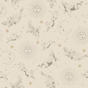 Zodiac Dreams Linen Peel and Stick Wallpaper