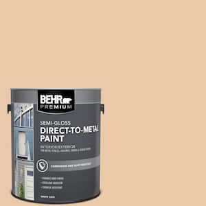 1 gal. #S250-2 Almond Biscuit Semi-Gloss Direct to Metal Interior/Exterior Paint