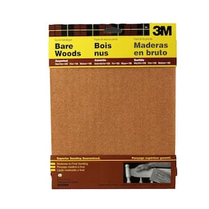 9 in. x 11 in. Assorted Grit Medium, Fine and Very Fine Garnet Sandpaper (5 Sheets-Pack)
