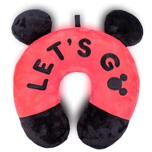 Black Red Disney Mickey Mouse Travel Neck Pillow for Airplane, Car, Train or Home