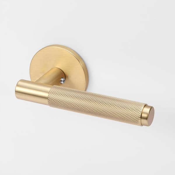 Taylor Champagne Gold Dummy Interior Door Lever with Concealed Screws (2-Pack)