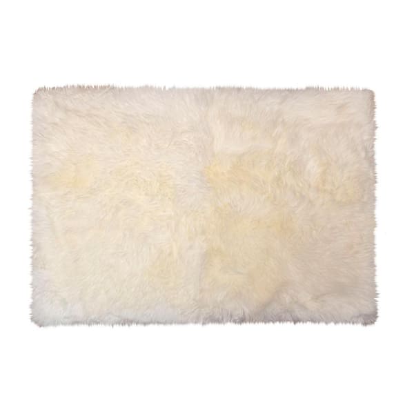NEW ZEALAND RECTANGULAR SHEEPSKIN AREA RUG 3' X 5' - NATURAL