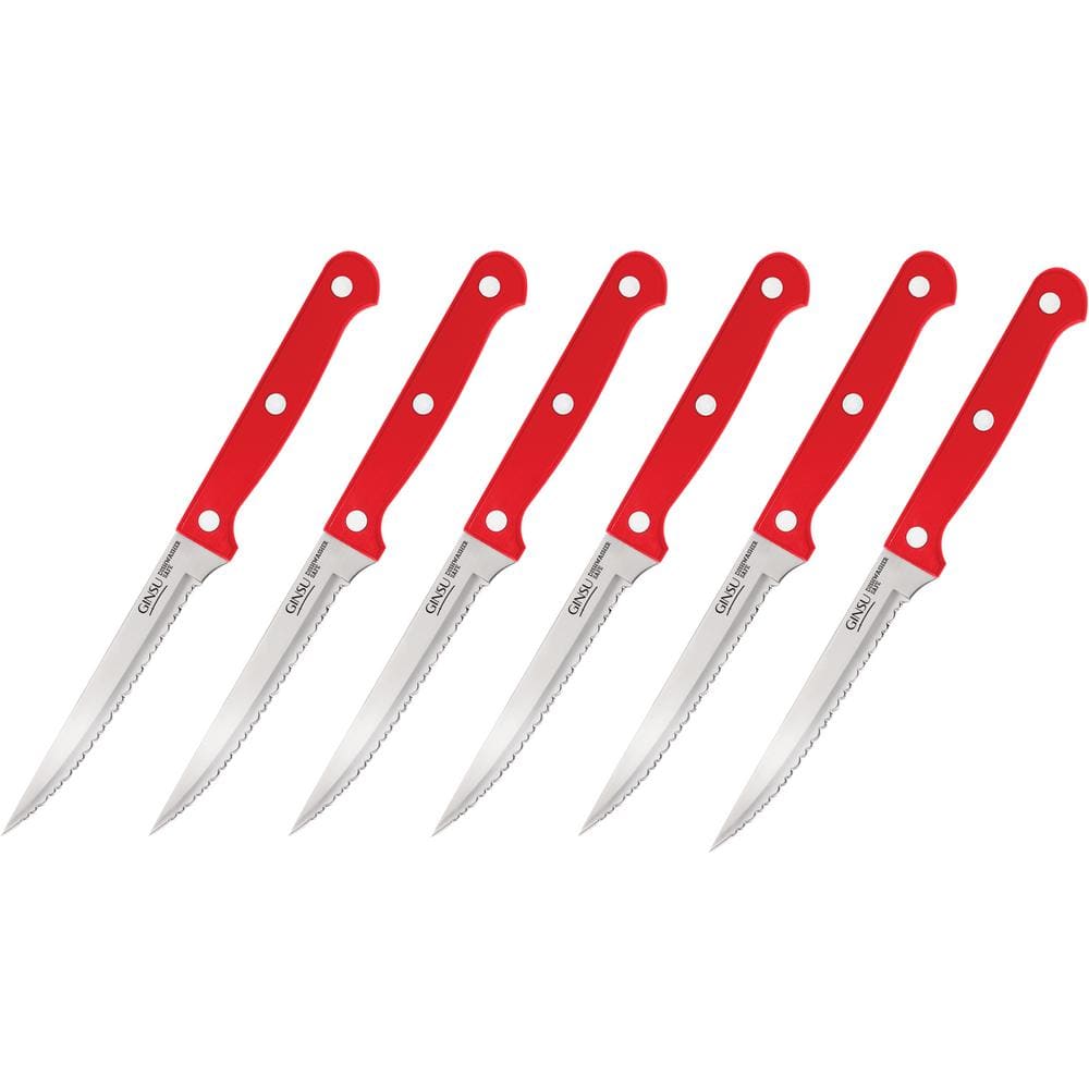 Ginsu Kiso Dishwasher Safe 6pc Steak Knife Set Black : Target