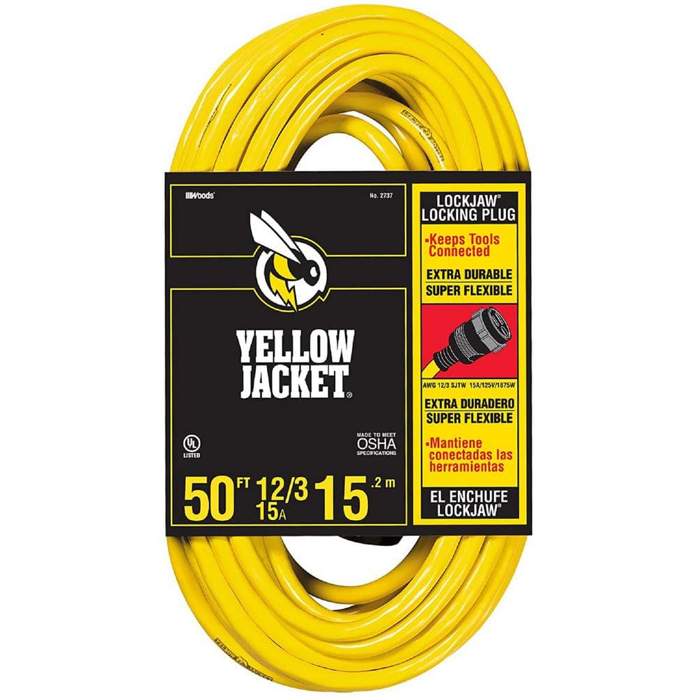 Yellow Jacket Yellow Jacket 50 ft. 12/3 SJTW Outdoor Lock Jaw Extension
