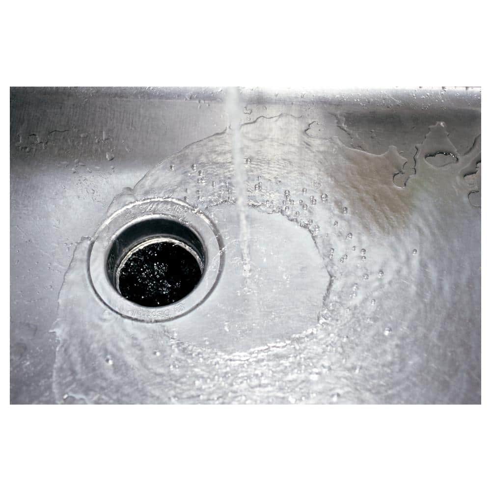 Compact Black Continuous Feed Garbage Disposer with 1/3 HP Motor