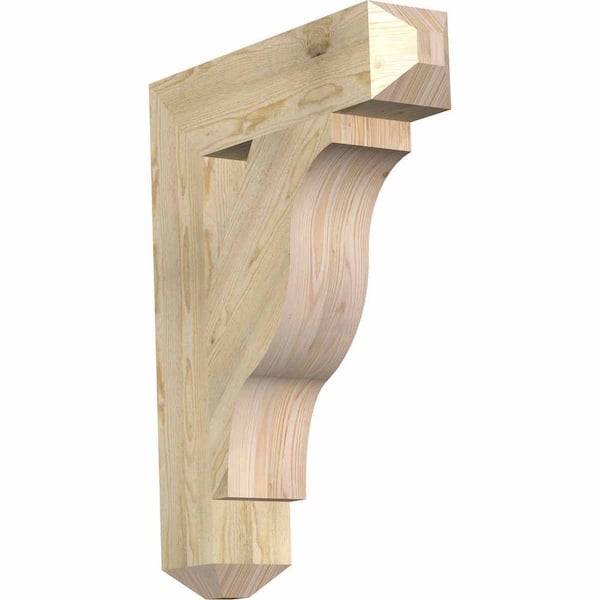 Ekena Millwork 6 in. x 34 in. x 26 in. Douglas Fir Funston Craftsman Rough Sawn Bracket