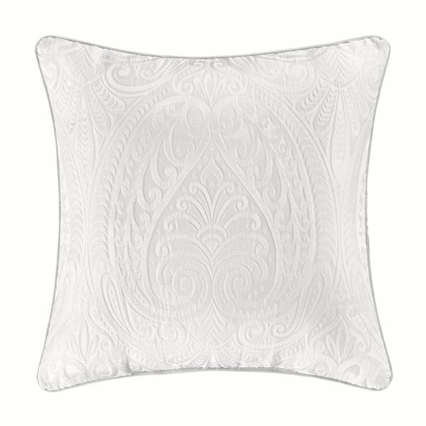 Unbranded Belize White Polyester 20 in. Square Decorative Throw Pillow 20 x 20 in.