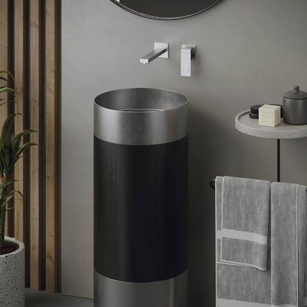 Alberton Single Handle Wall Mounted Bathroom Faucet in Stainless Steel