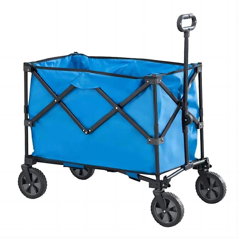 Mondawe 9 cu. ft. Durable Outdoor Patio Utility Folding Steel Wagon ...