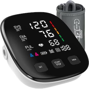 Automatic Upper Arm Blood Pressure Monitor Cuff 9-17 in. with Digital LED Display and 2x199 Sets Blood Pressure Memory