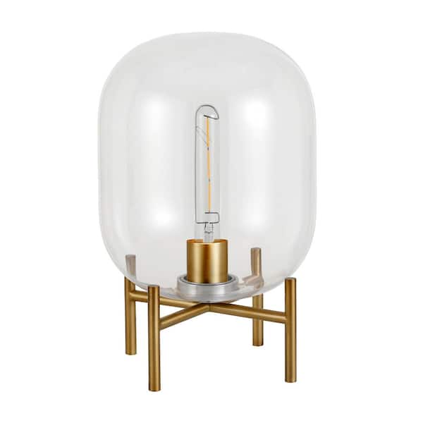 Meyer&Cross Edison 15 in. Brass Finish Table Lamp with Glass Shade