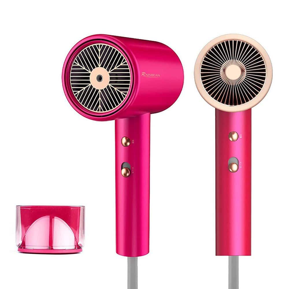 1800-Watt Water Ionic Hair Dryer in Pink with Magnetic Nozzle
