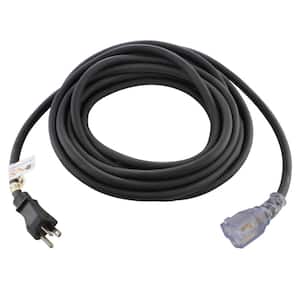 10 ft. 20 Amp 250-Volt SJTW 12/3 NEMA 6-20 Extension Cord with Lighted End
