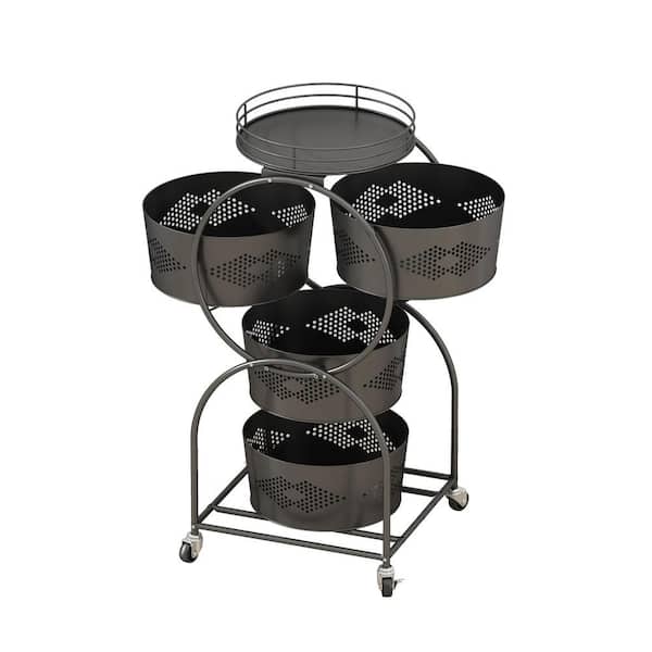 Tileon 4 - Layer Tray Removable And Rotating Rack Storage Shelf Household Indoor For Kitchen Bathroom