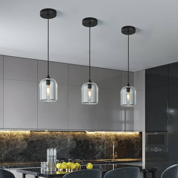 Modern Black Pendant Lights Kitchen Island Ceiling Chandelier Fixtures for Dining Room Kitchen Living Room Bedroom