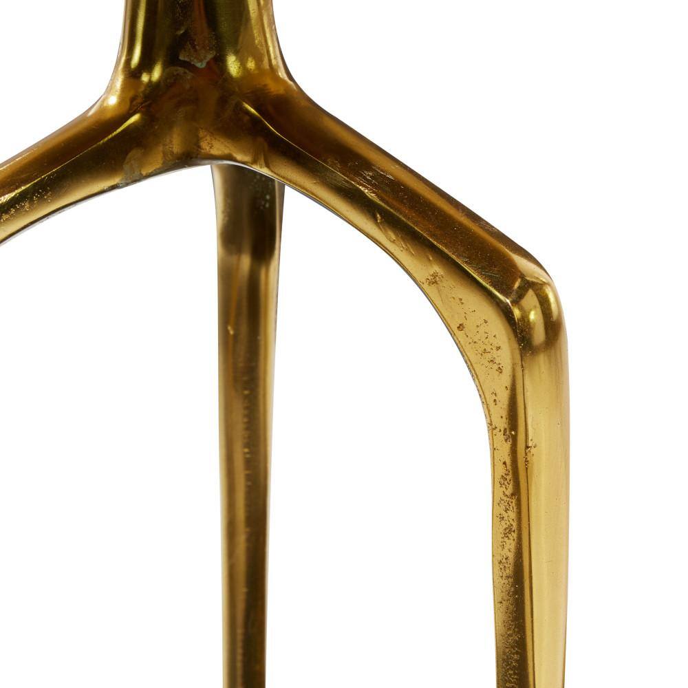 Chelsea Grove Sleek Gold Aluminum Round End Table