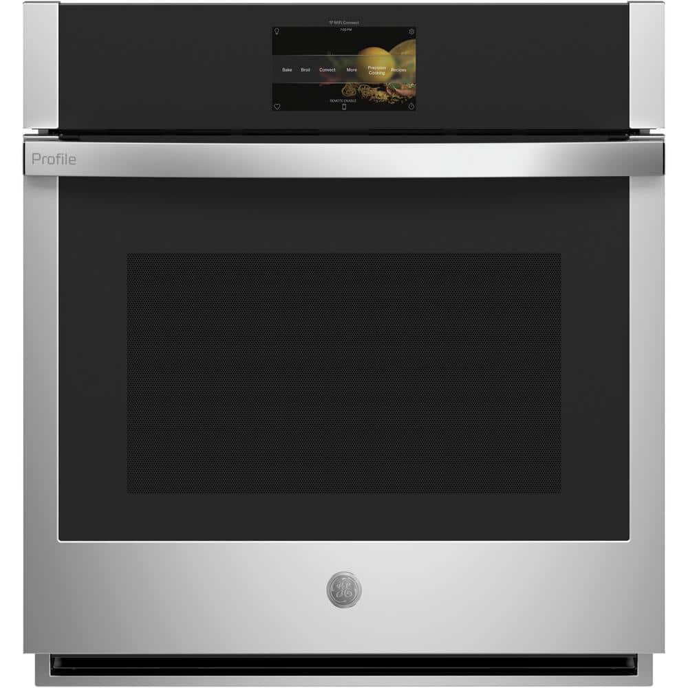 GE Profile 27 in. Smart Single Electric Wall Oven with Convection and Self Clean in Stainless Steel, Silver