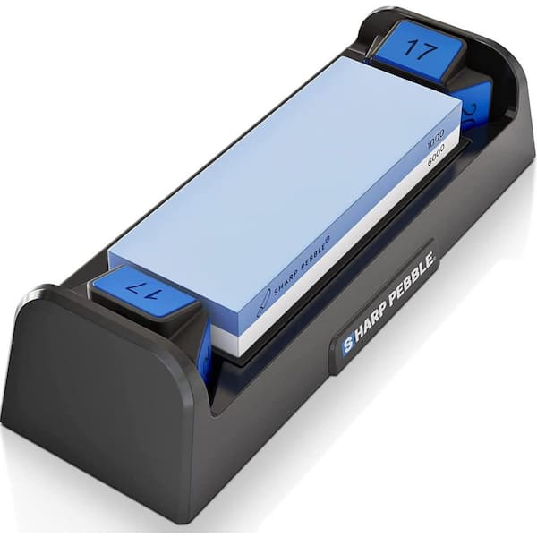 Adrinfly Professional 7 in. Dual Grit 1000/6000-Aluminum Oxide Whetstone with Angle Guide and Plastic Base