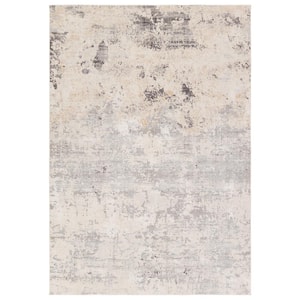 Gray/Cream 4 ft. X 6 ft. Abstract Area Rug