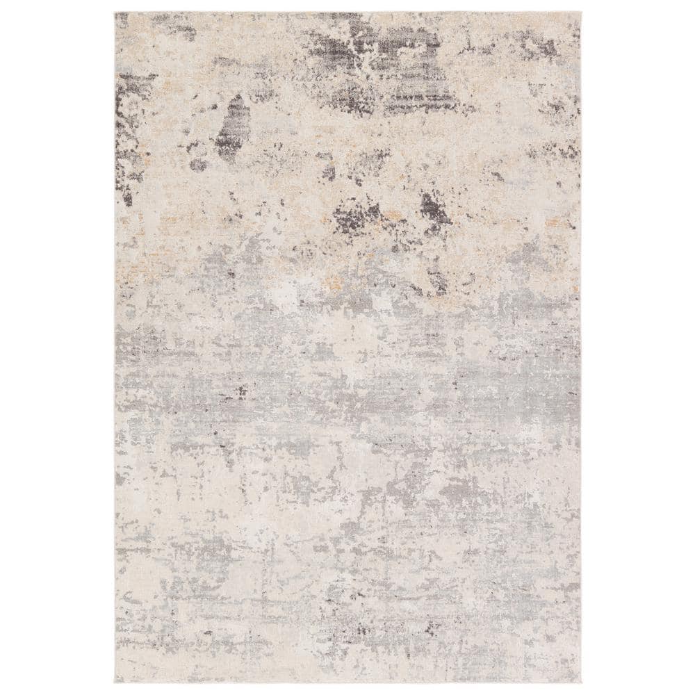 Jaipur Genteel Striped Gray/ Cream Area Rug - 2'8 x 8