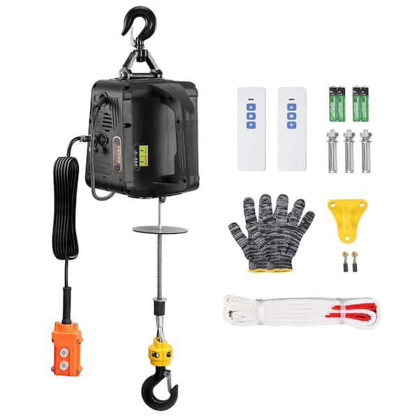 3-in-1 Electric Hoist Winch, 1100 lbs. 1500W Portable Power Winch Crane, 110V/120V 22.9 ft. Lifting Height, 13 ft. /min