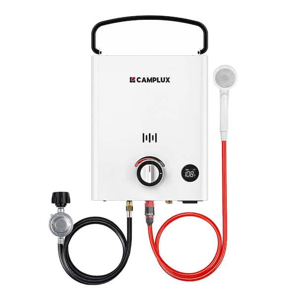 First F5 34,000 BTU 1.32 GPM Outdoor Portable Propane Tankless Water Heater with LED Display