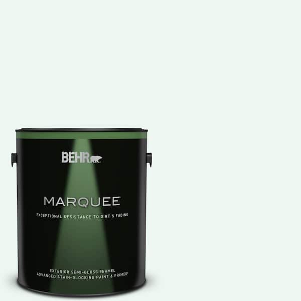 BEHR MARQUEE 1 gal. #PPL-15 Icy Wind Semi-Gloss Enamel Exterior Paint & Primer