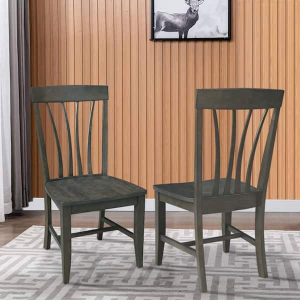 International Concepts Coal Soma Fanback Dining Side Chair (Set of 2)