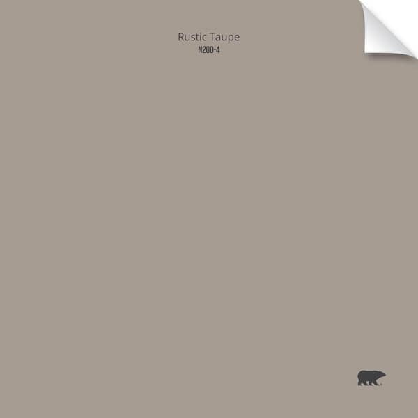 BEHR 6-1/2 in. x 6-1/2 in. #N200-4 Rustic Taupe Matte Interior Peel and Stick Paint Color Sample Swatch