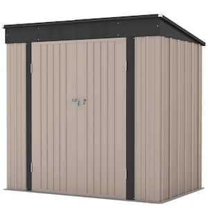 Gizoon 6' x 4' Outdoor Storage Shed with Double Lockable Doors,  Anti-Corrosion Metal Garden Shed with Base Frame, Waterproof Shed Outdoor  Storage