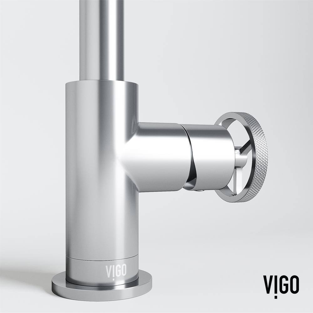 Cass Aerodynamic Wheel Handle Chrome Bathroom Faucet